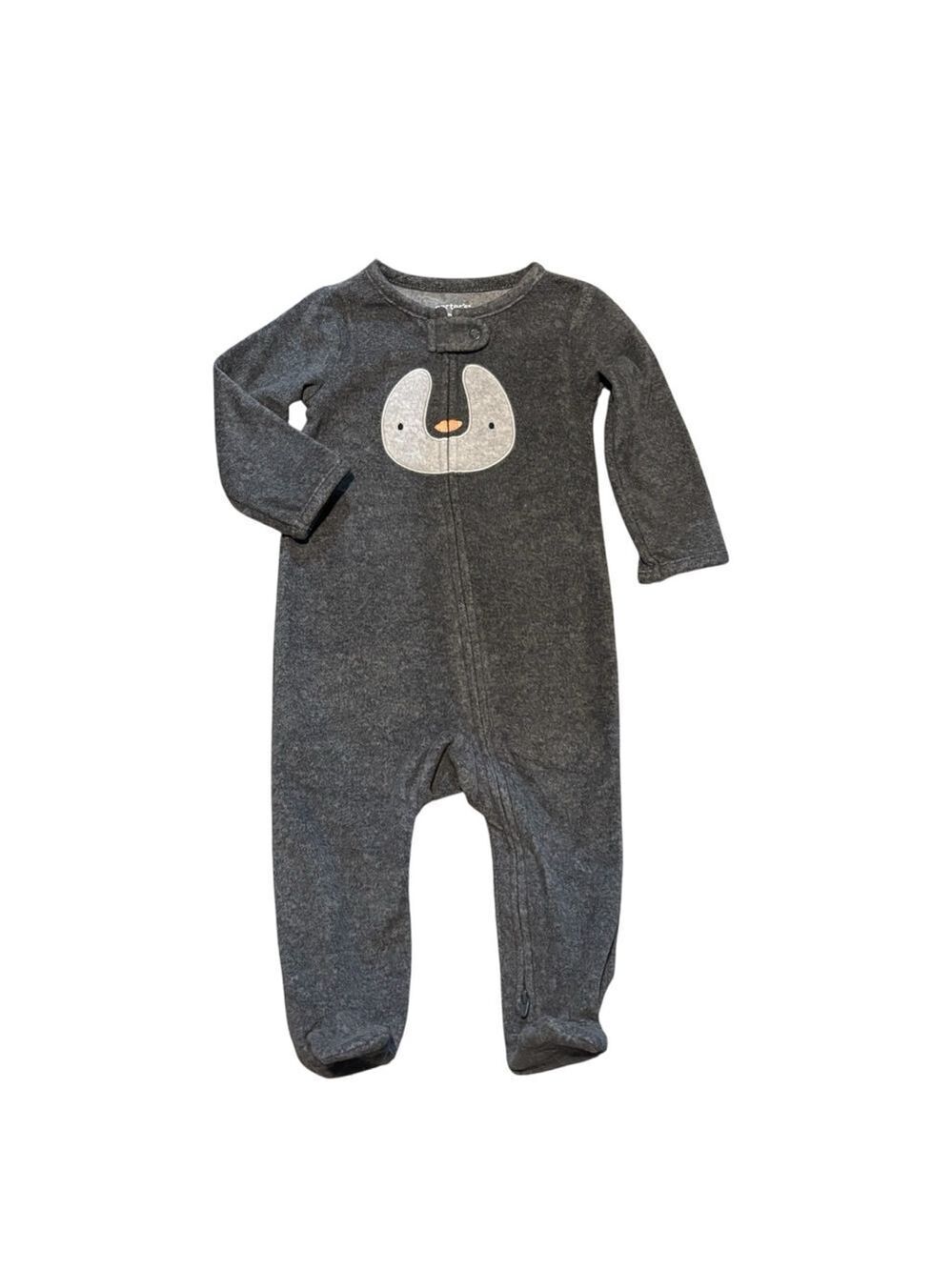 Brand NEW! Carter’s Gray Baby Fleece One Piece Footie 9 months NWT